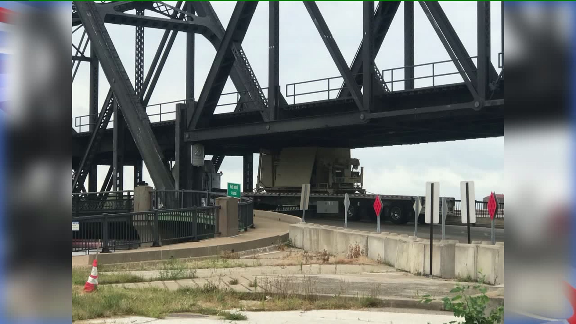 Truck gets stuck under Government Bridge