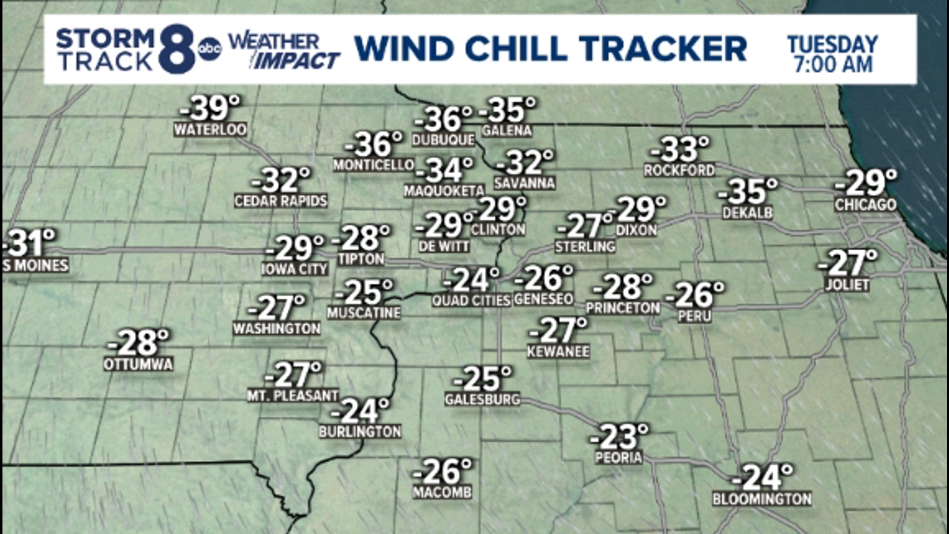 Weather Impact Alert: Dangerous wind chills through Thursday morning ...