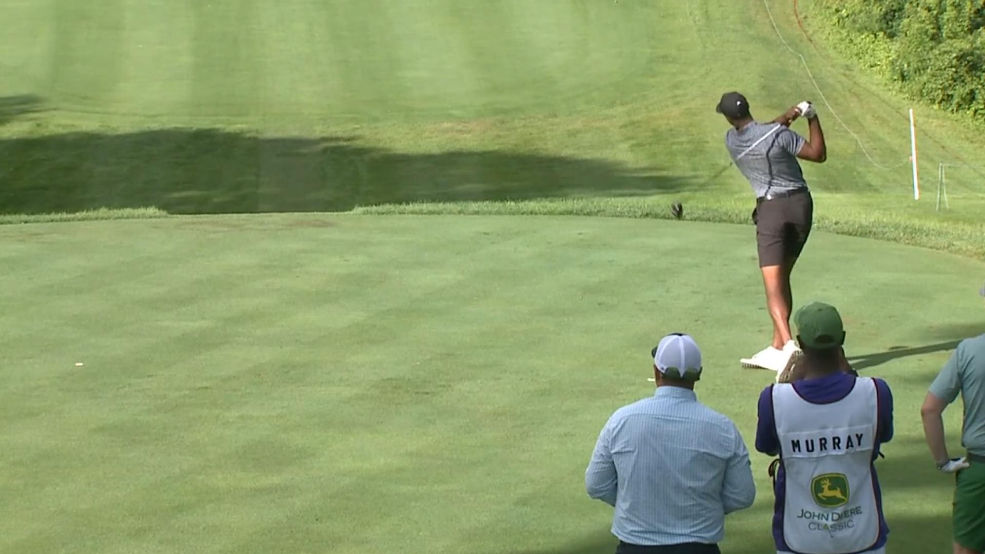 The former Hawkeye and current Sacramento Kings player took a break from the basketball court to hit the links.