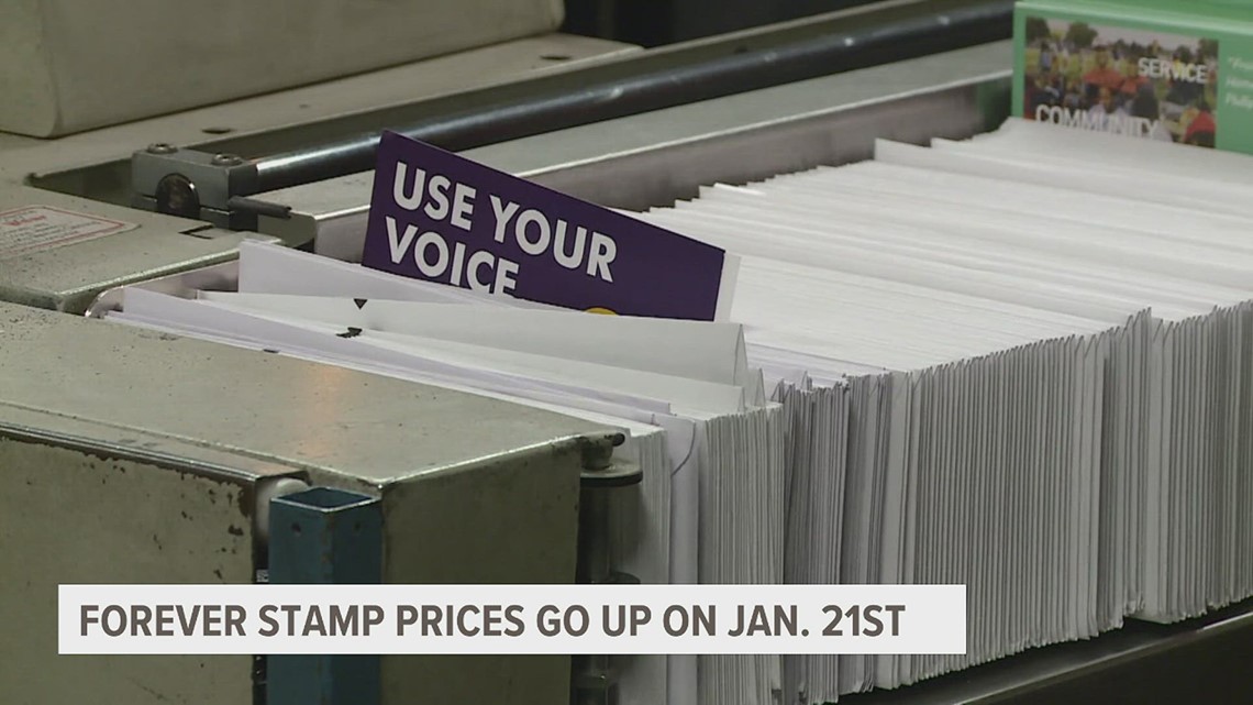 Cost of 'forever stamps' increasing ahead of 2024