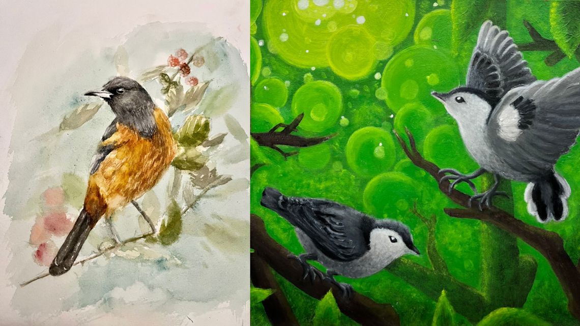 Davenport, DeWitt students win Iowa songbird art contest