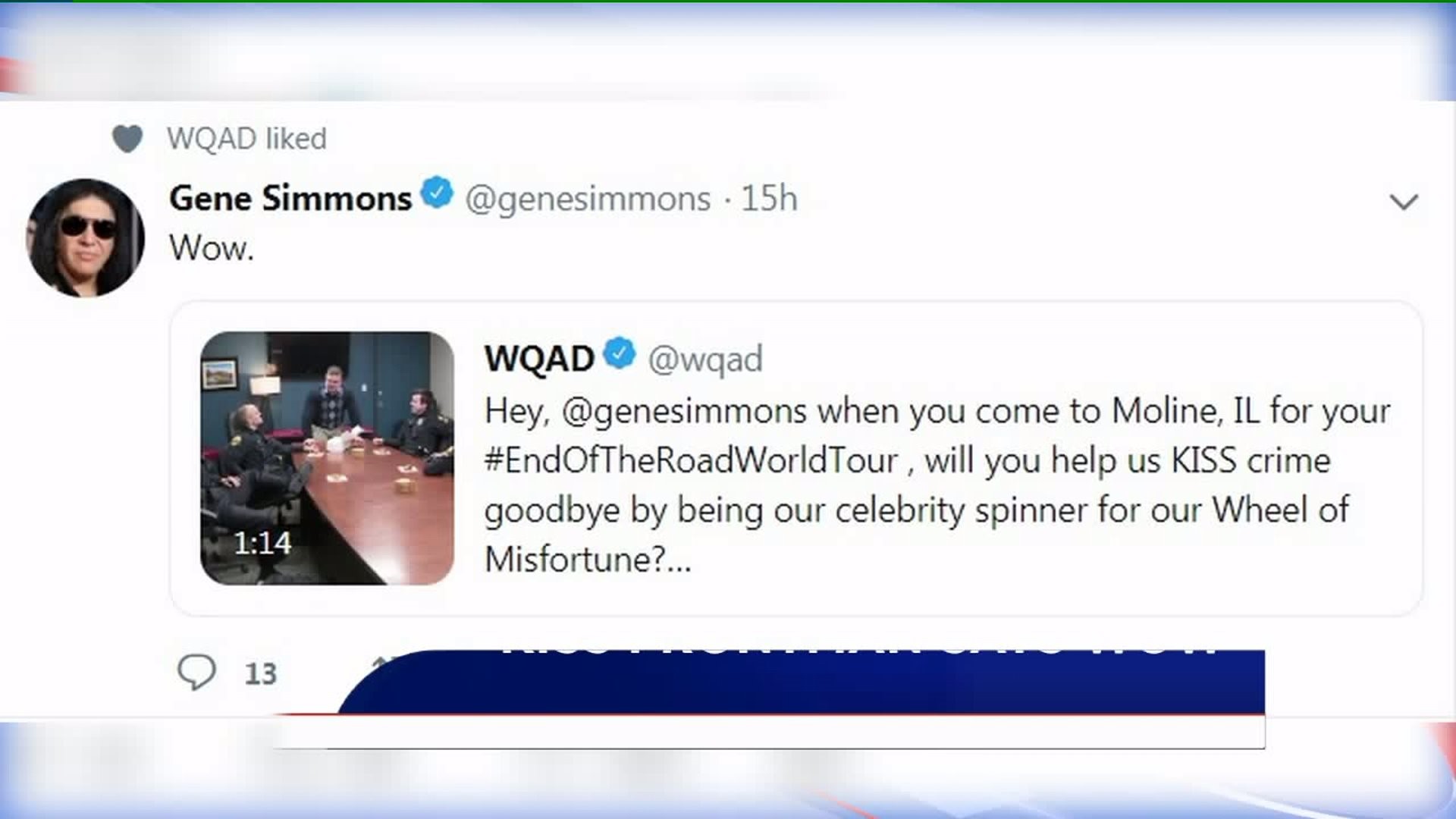 Gene Simmons responds to social media request