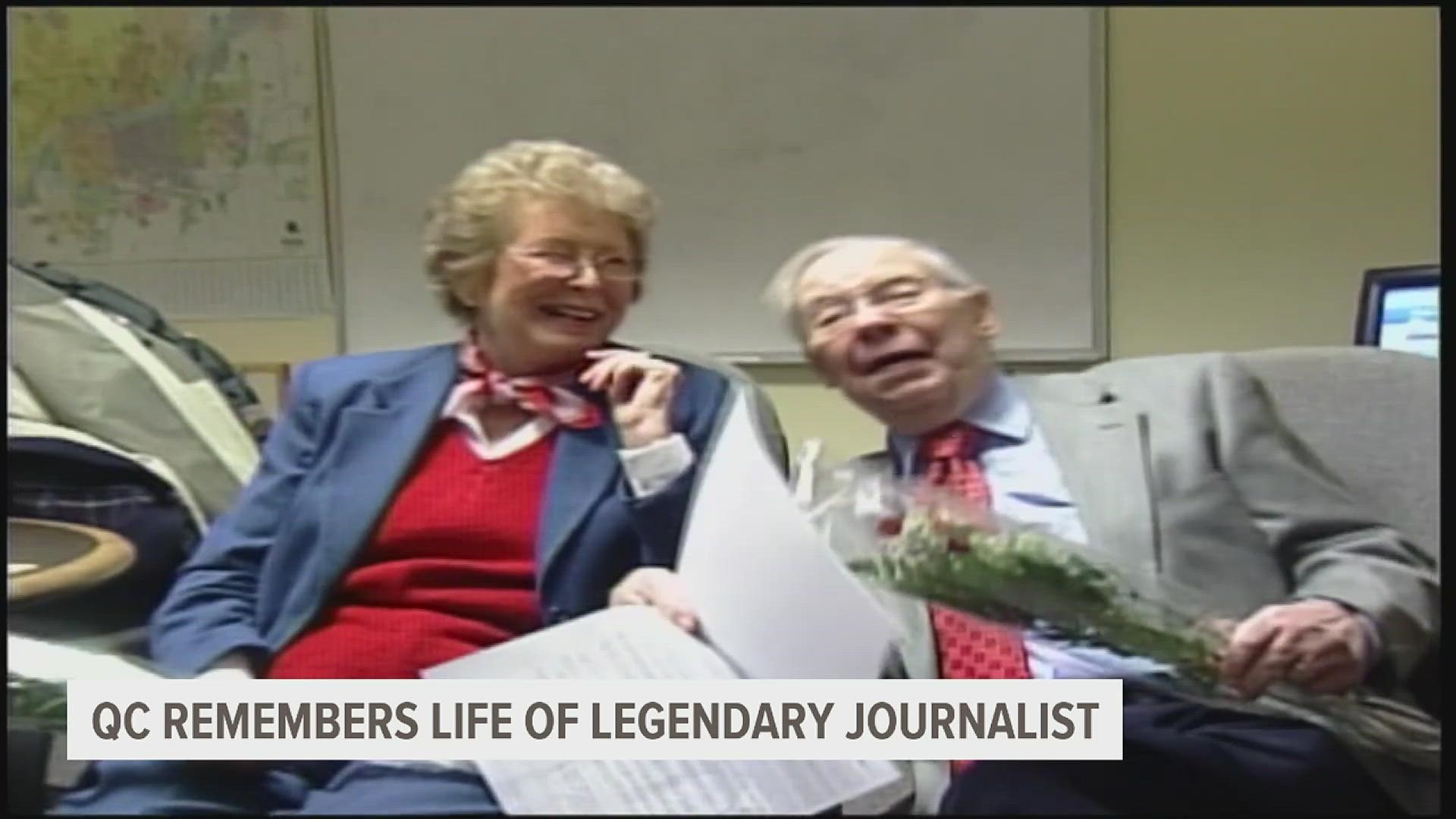 The QC legend served the area for more than 70 years and his colleagues say he had a gift for storytelling.