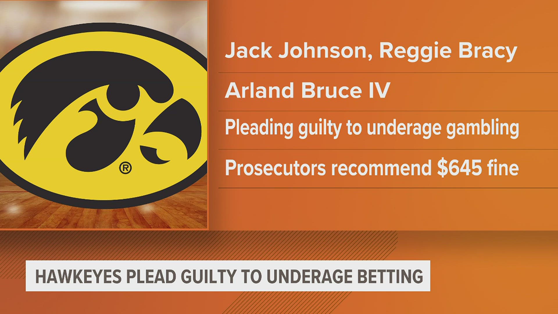 Jack Johnson, Arland Bruce IV, and Reggie Bracy have plead guilty to underage betting. Prosecutors recommend each player pay a $645 fine.