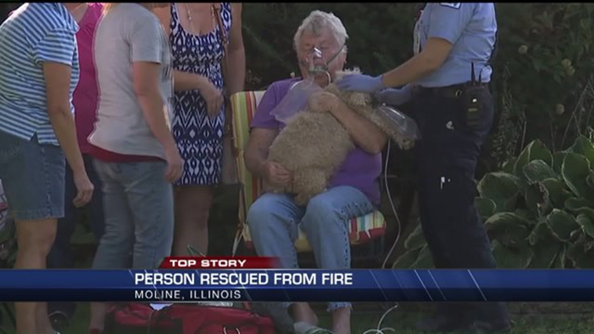 Man, Dog Rescued From House Fire