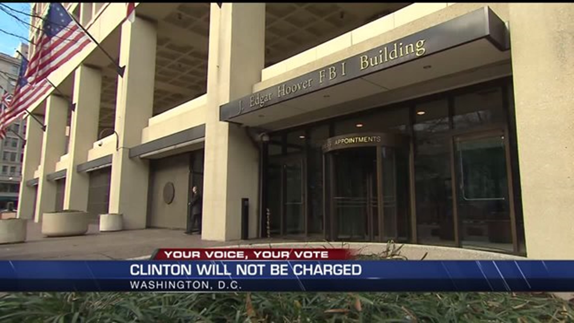Clinton will not be charged, says FBI Director