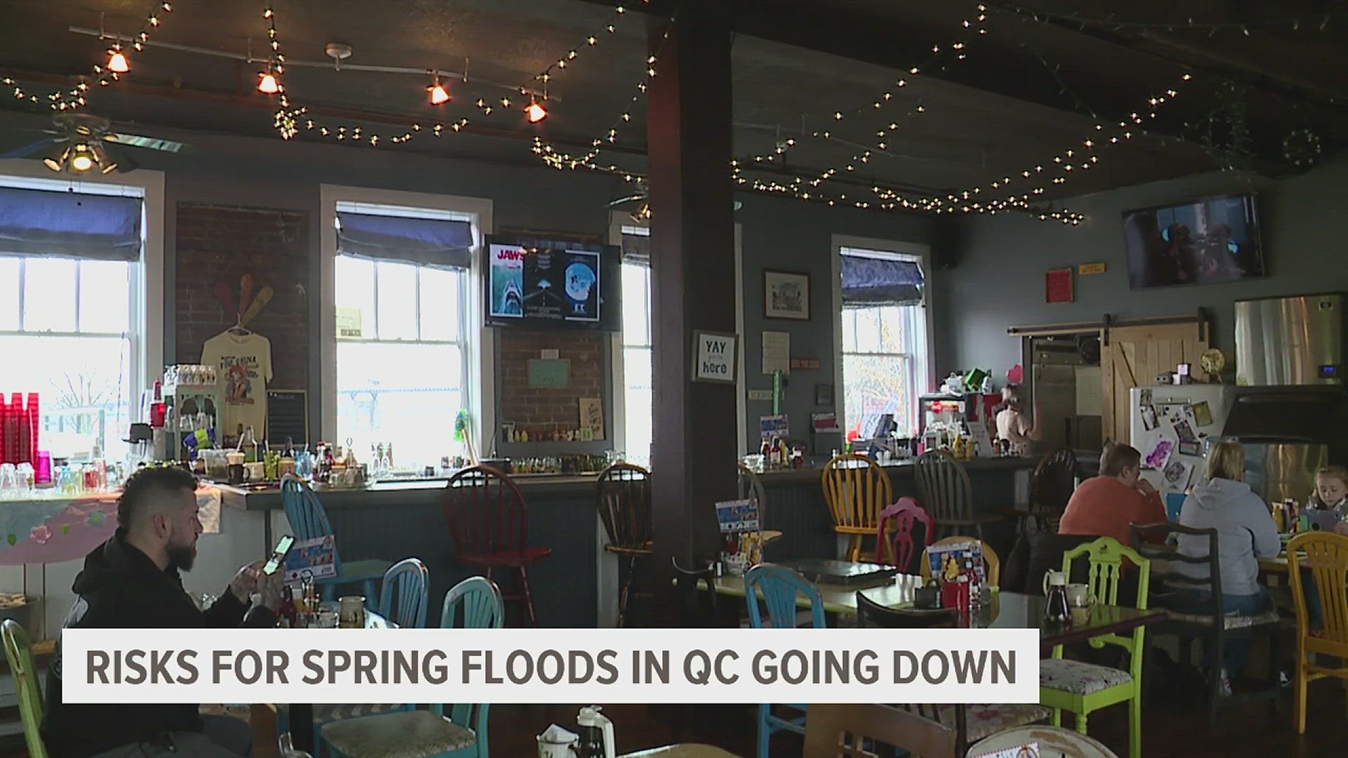 Owner of The Diner in downtown Davenport Tara Elkins says she's terrified of her business being effected again from another major flood.