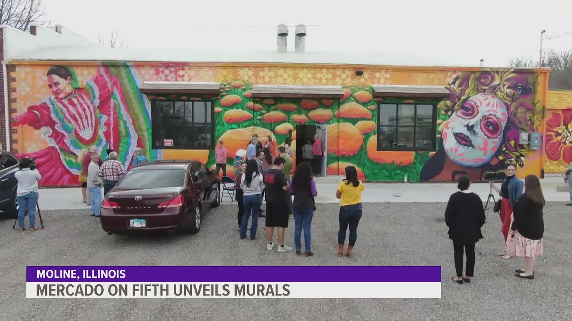 The new murals, which decorate three walls of the non-profit's 12th Street home, pay homage to the organization's history and the vibrant community they support.