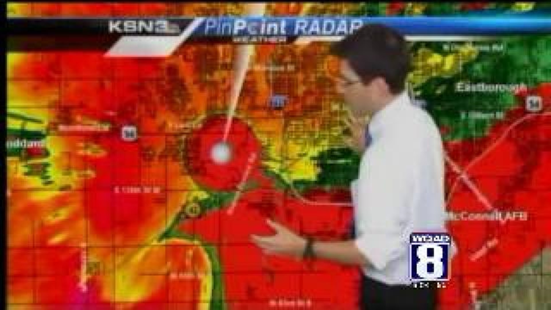 News Crew in Wichita takes cover