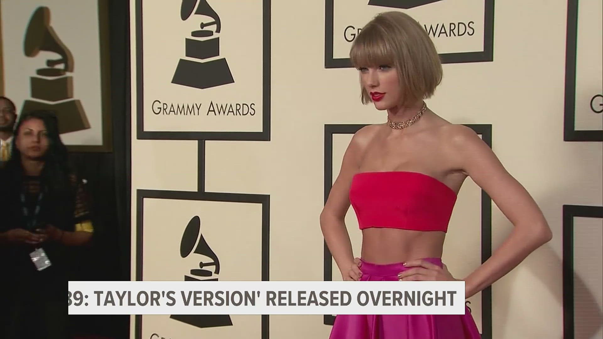 Taylor Swift dropping a re-released version of "1989 - Taylor's Version" bringing back hits like "Bad Blood" and "Blank Space," while also debuting five new songs.