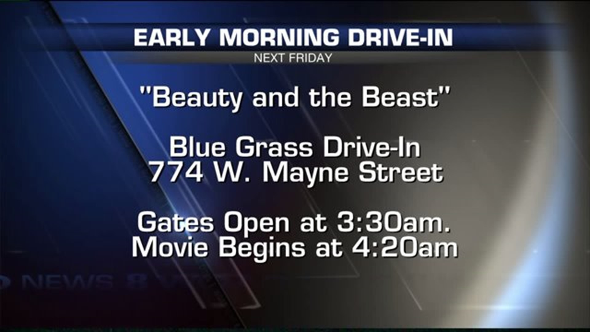 GMQC Hosts Early Morning Drive-In THIS Friday