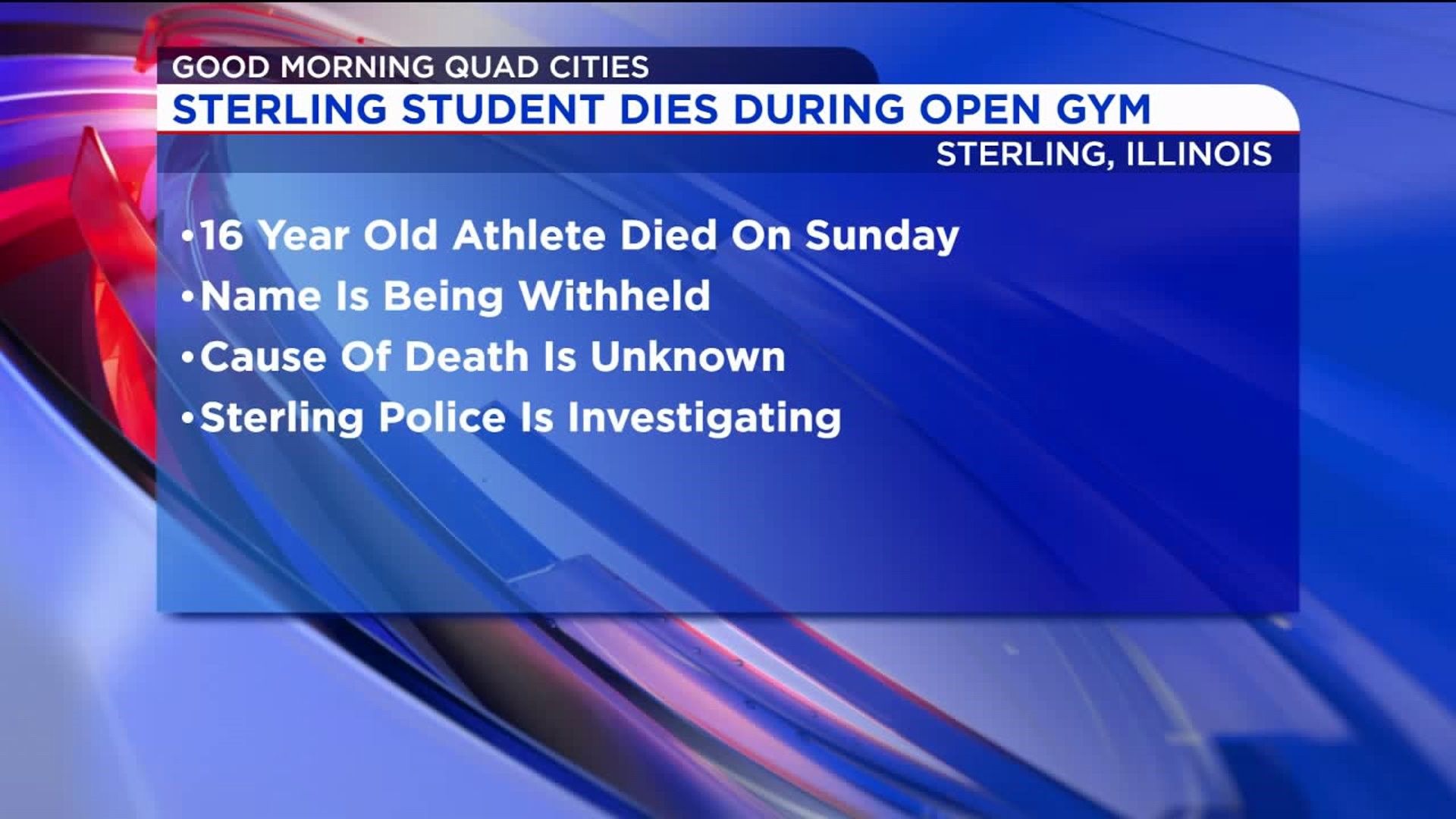 Sterling Student Dies During Open Gym