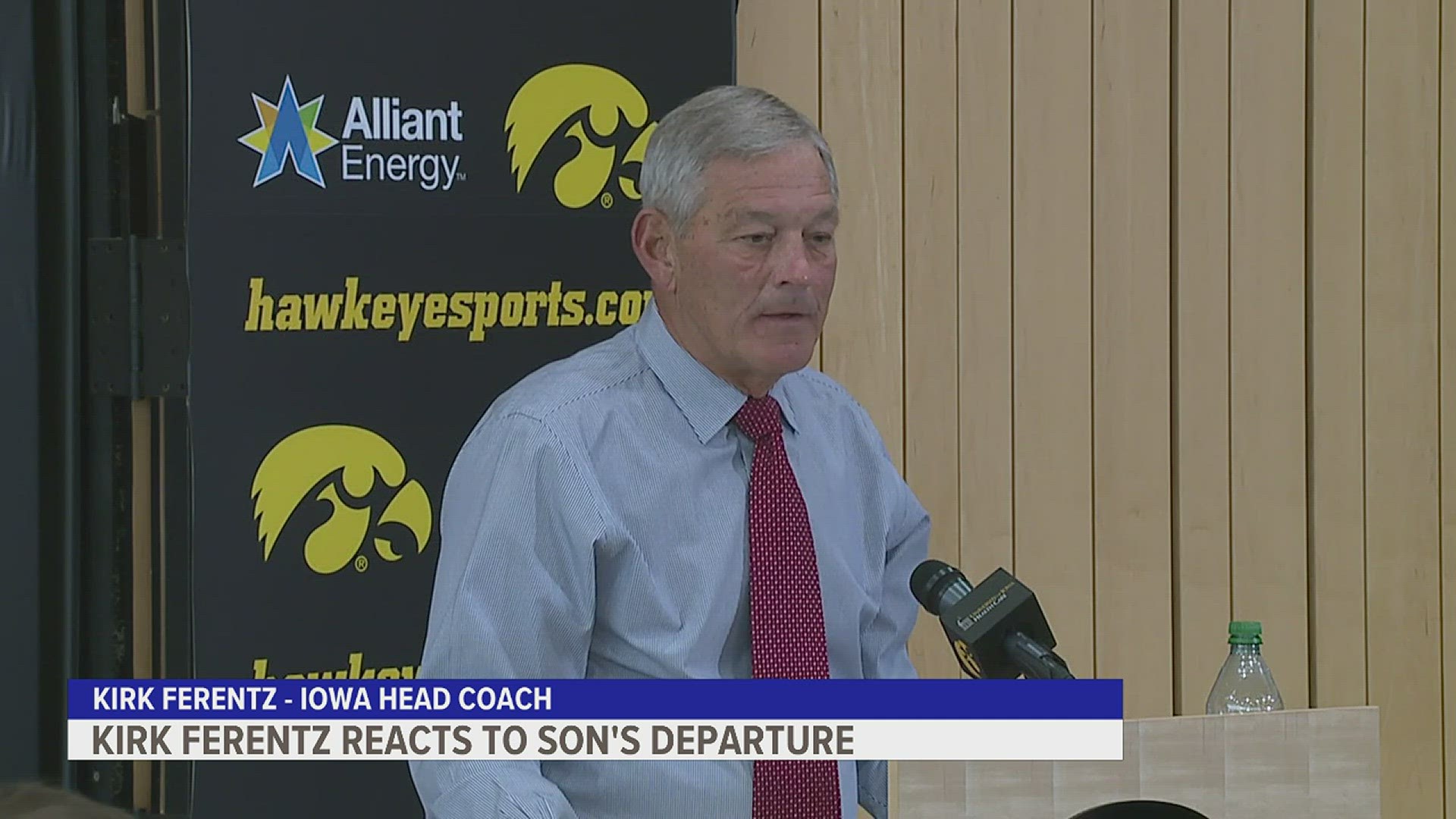 The Hawkeyes head coach — who is also Brian's father — spoke to press about the decision. News 8's Camille Gear breaks down what he had to say.