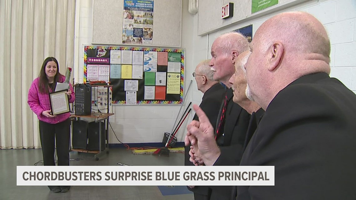 Blue Grass Elementary principal receives Valentine's Day surprise
