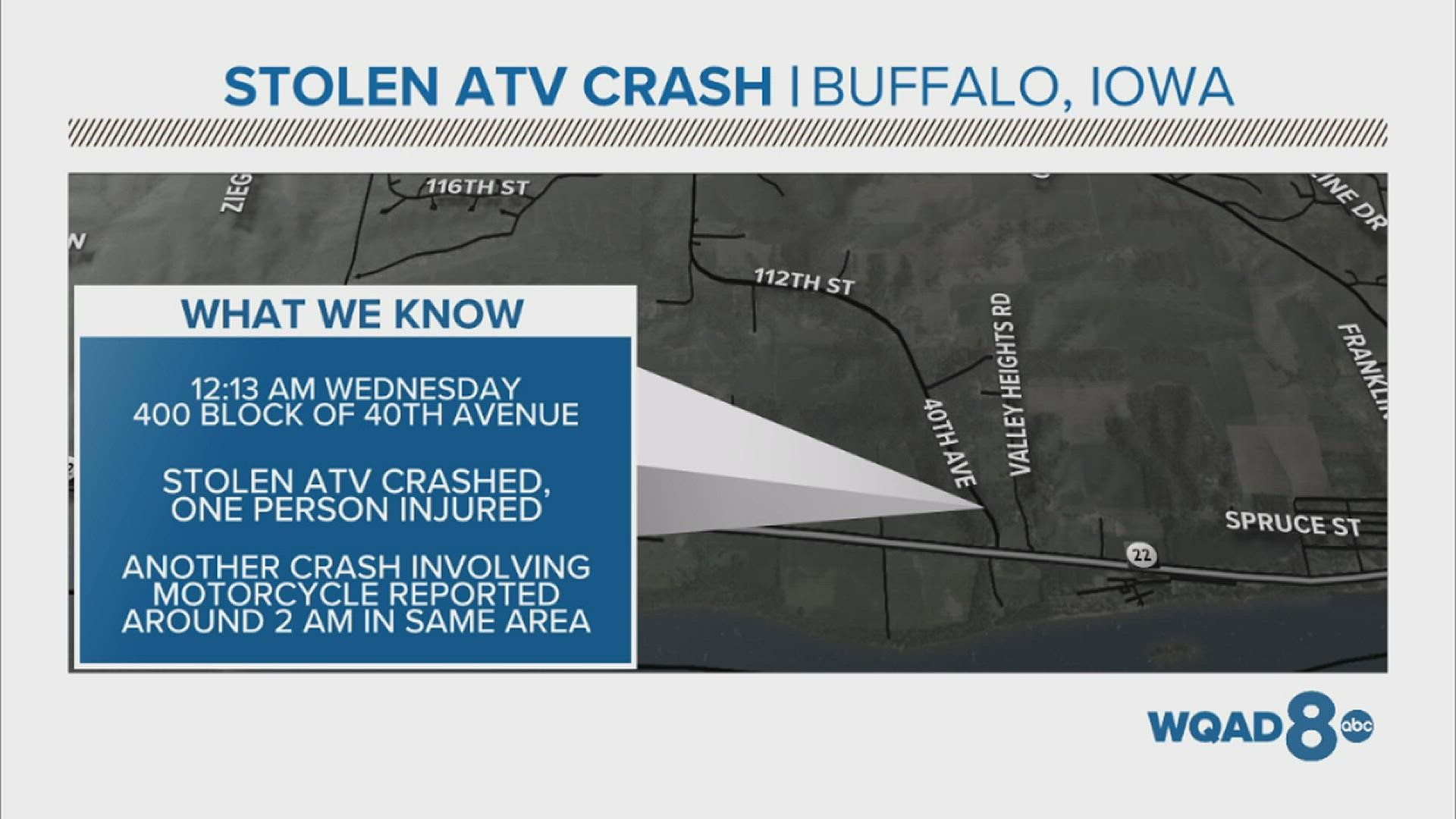 The incident happened in Buffalo, Iowa just before 12:15 a.m. Wednesday, September 22nd.