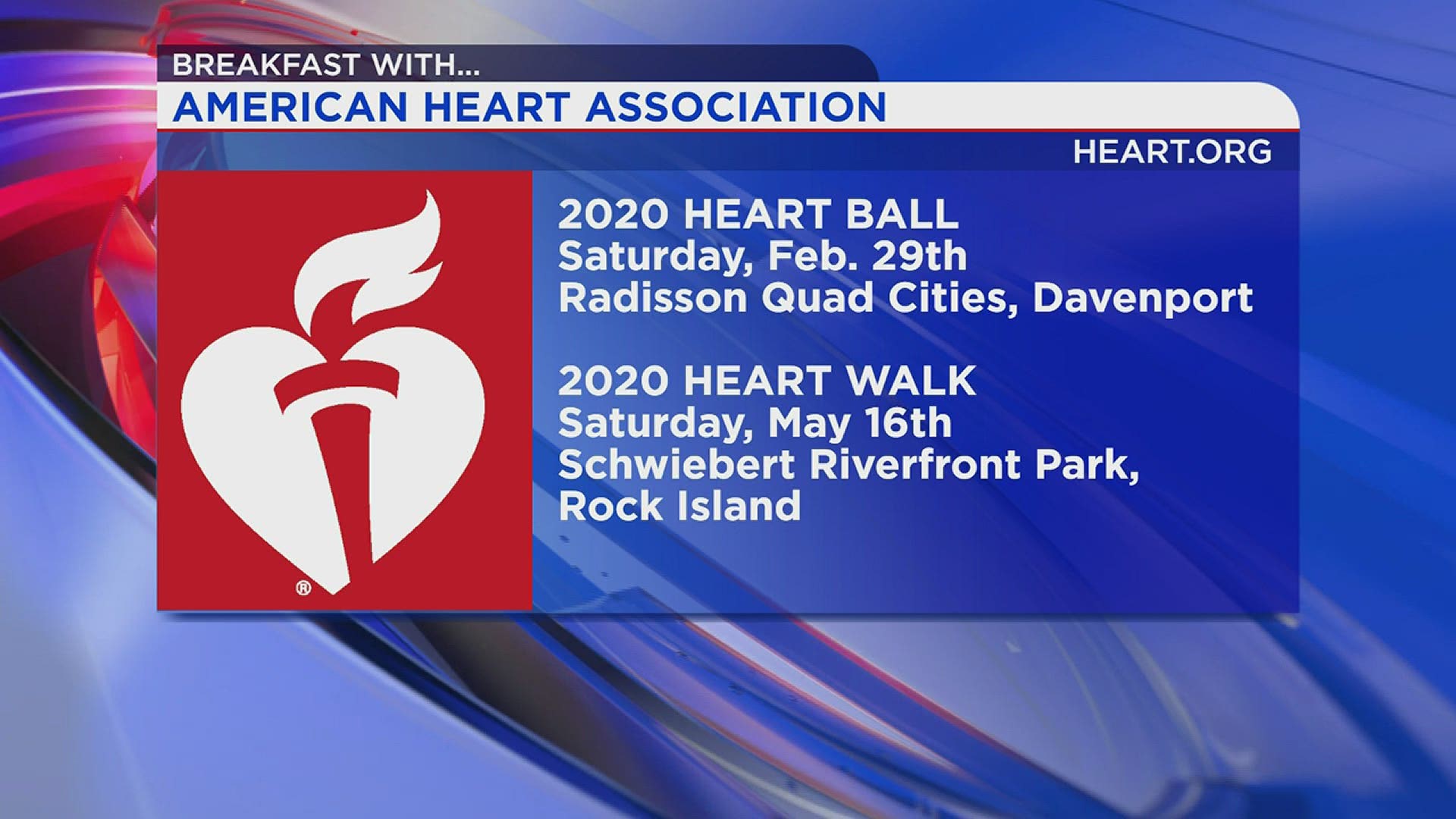 February is American Heart Month and there's two big events coming up for your to show your support.