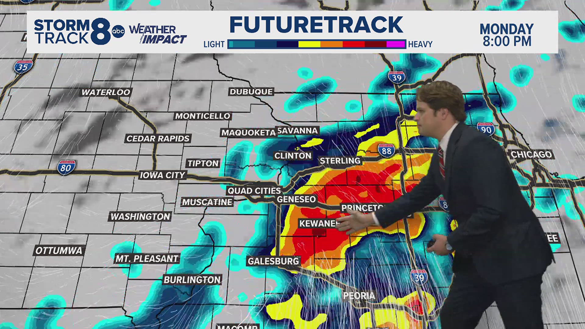 Showers and a few thunderstorms set to roll in tonight through early Tuesday morning.