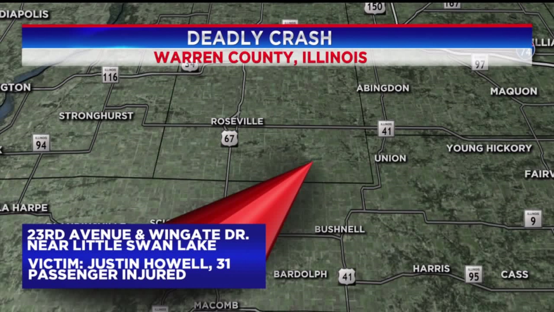 One person dead in Warren County, Illinois crash