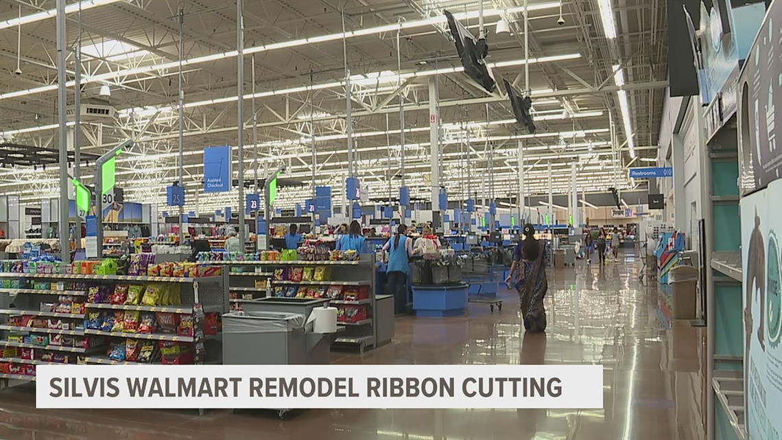Silvis Walmart reopens after remodel, hosts ribbon cutting