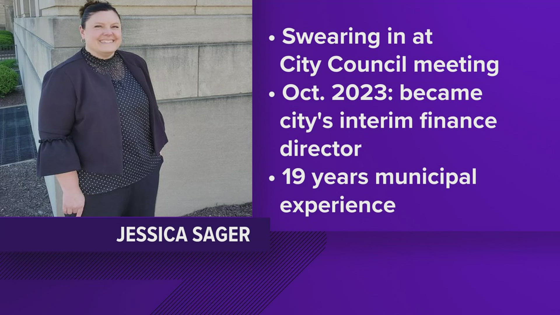 Jessica Sager has worked for the City for two years, including as finance manager and interim finance director.