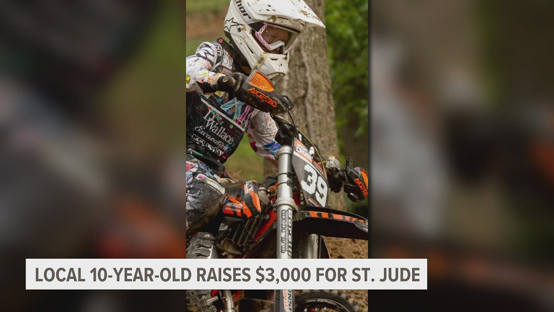 Jaxon Cruse raced nearly 40 miles in laps to raise the money for St. Jude. He says it's something he's wanted to do for years.