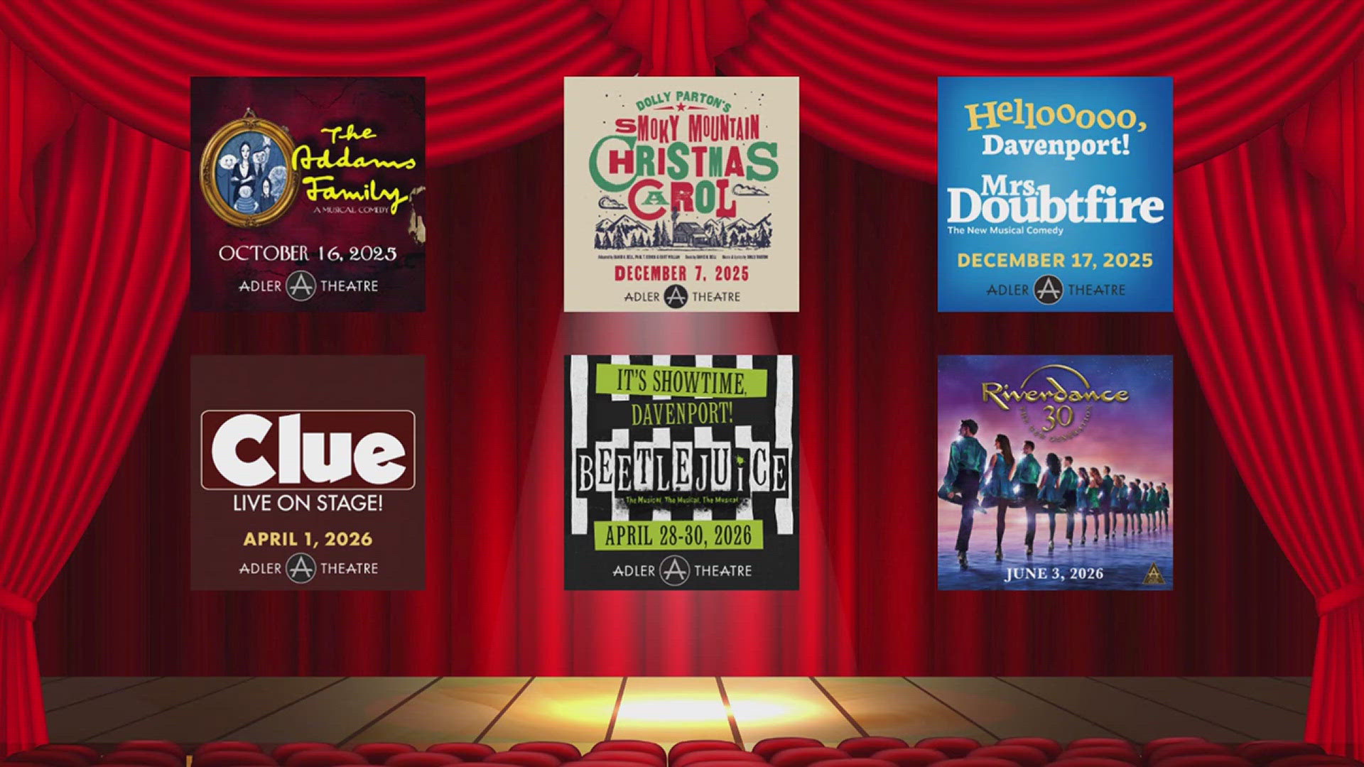Season tickets to catch all six shows are available starting at $290. Tickets for individual shows will be announced at a later date.