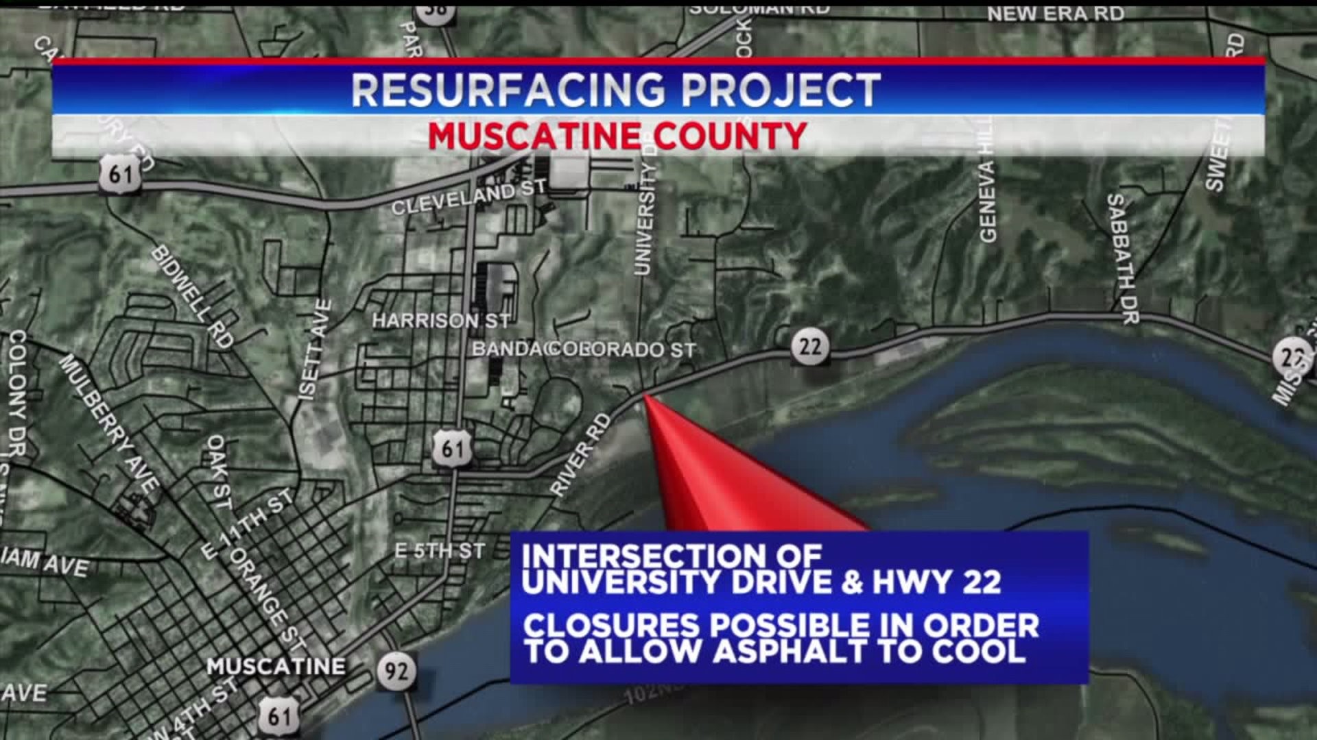 Road work in two areas may impact your commute in Muscatine