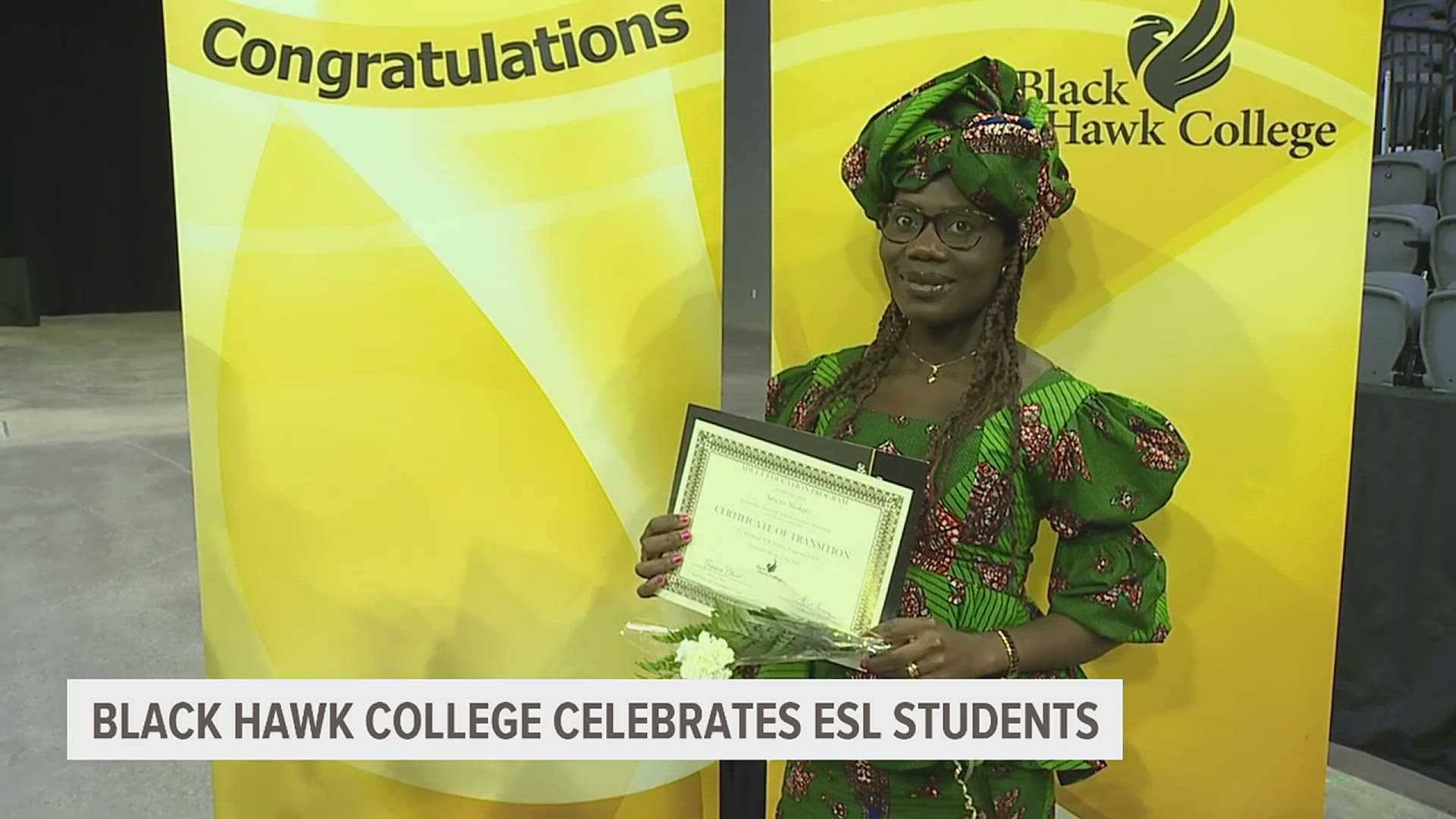 40 students from 10 different countries graduated with from the school's ESL program