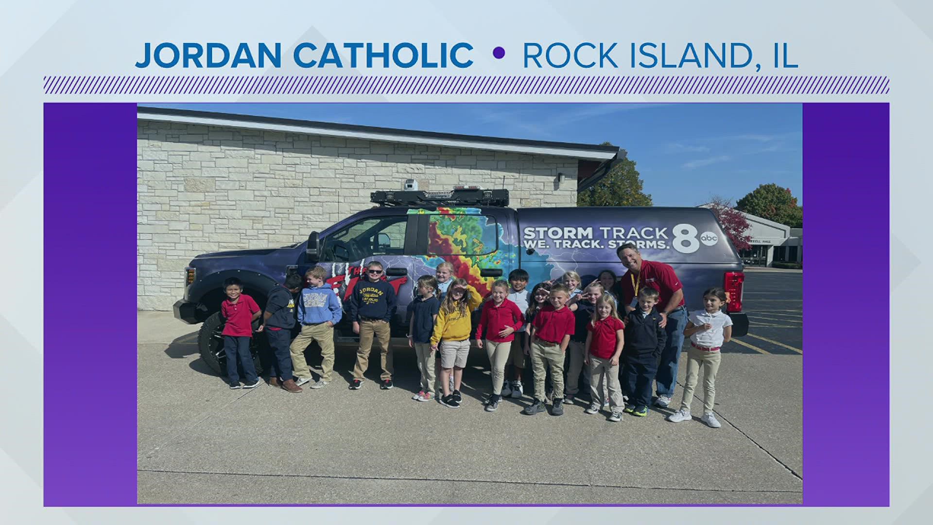 James thoroughly enjoyed meeting with third-graders at Jordan Catholic! And, of course, they got a full tour of The Beast.