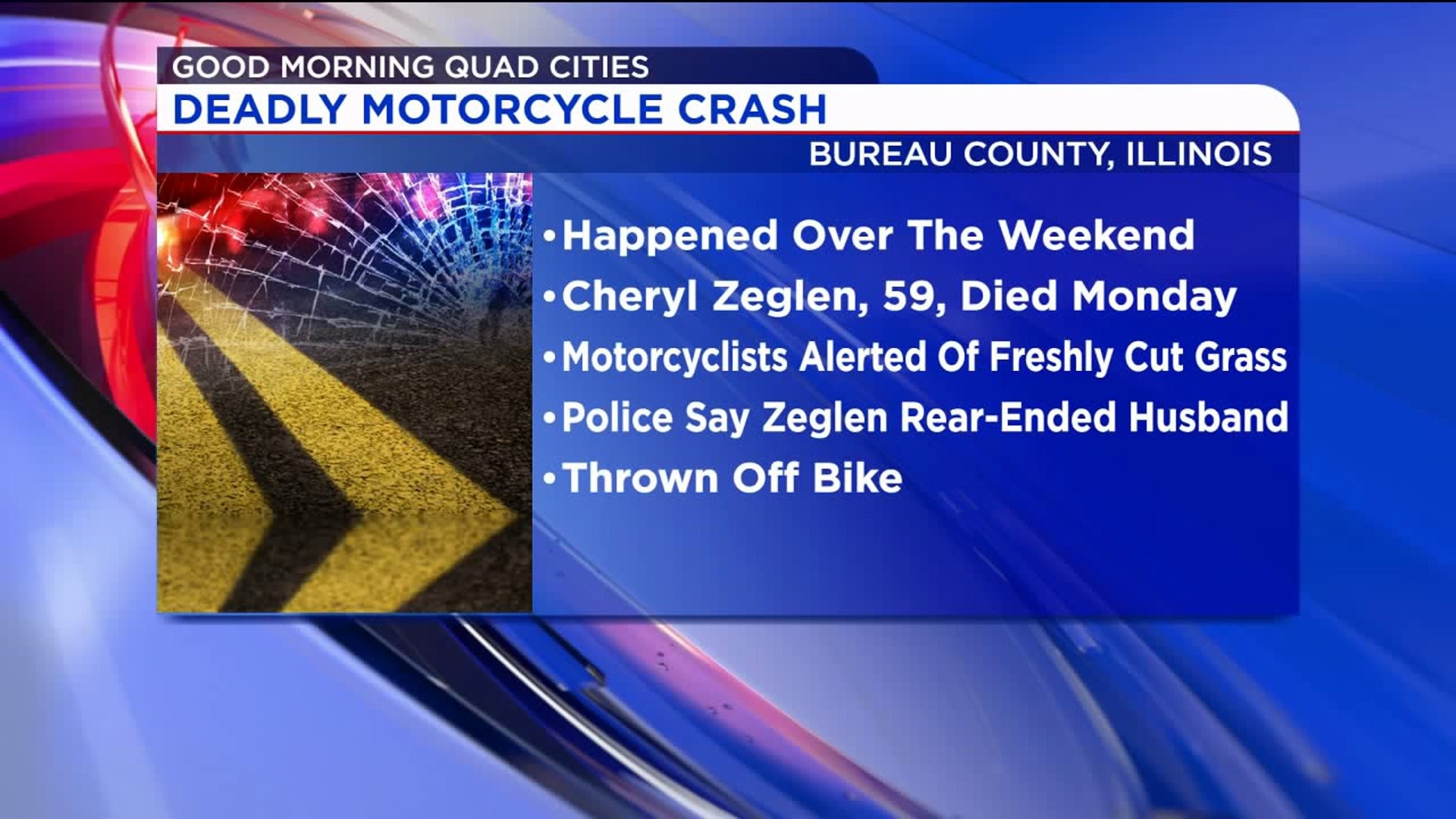 One killed in Bureau County motorcycle crash
