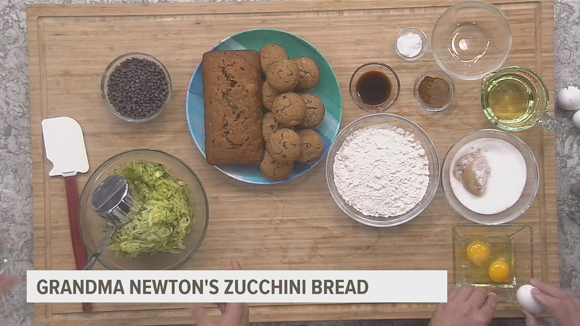 News 8' David Bohlman breaks open the family cookbook with Chocolate Chip Zucchini Bread recipe from his grandmother