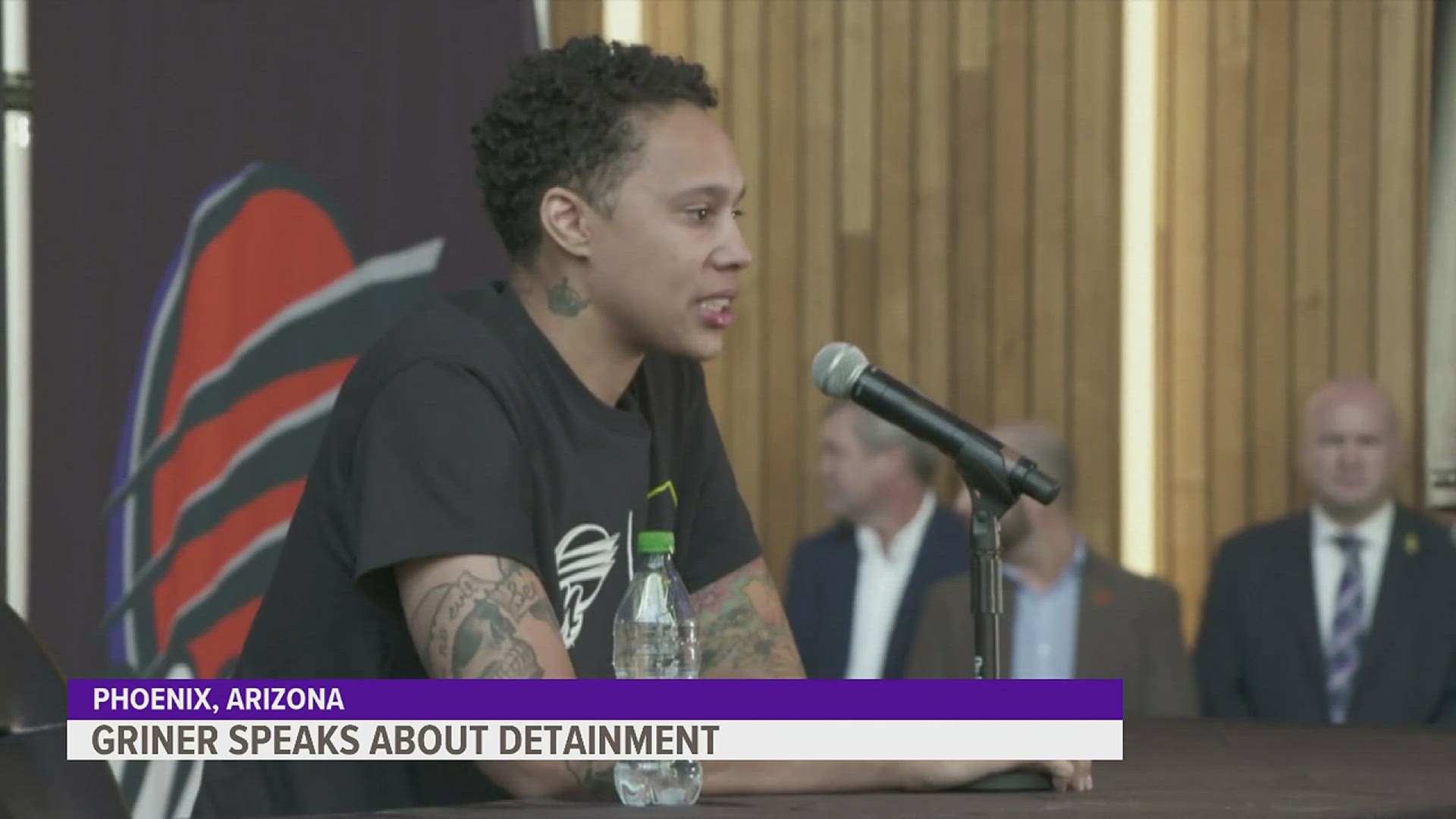 Griner used the spotlight to talk about why she originally decided to play overseas. She also urged people to continue to fight for other Americans who are detained.