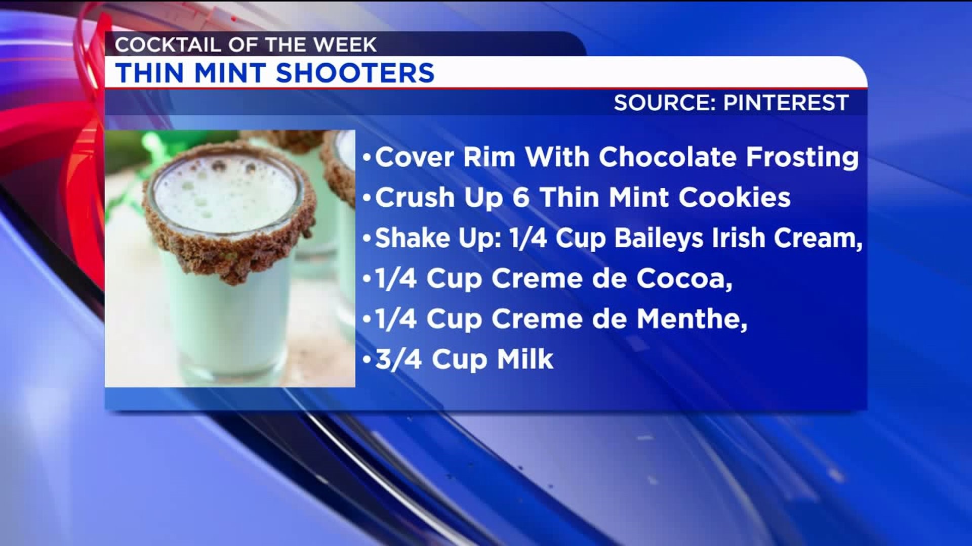 COCKTAIL OF THE WEEK: Thin Mint Shooters