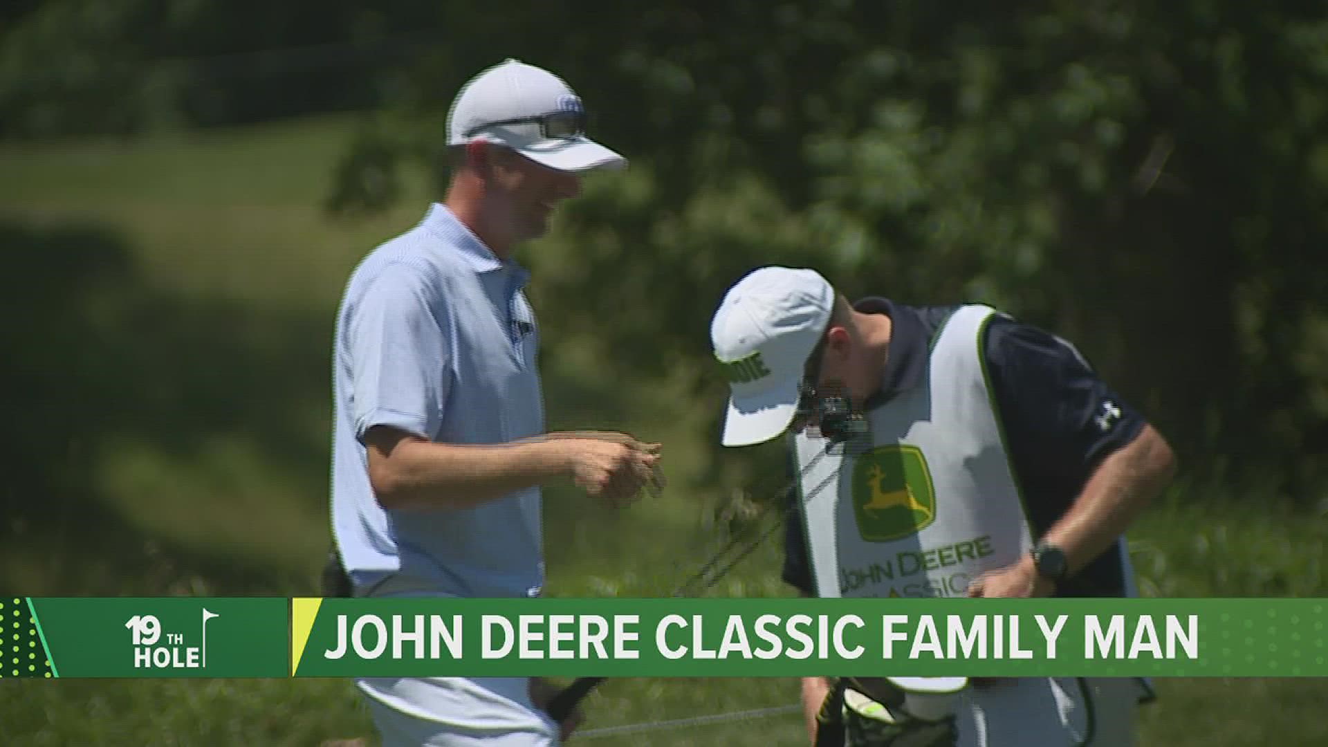For Joel Oltman, family is the name of the game. During his pro-am round with a former JDC champion and the CEO of Deere & Company, all 8 of his kids cheered him on.