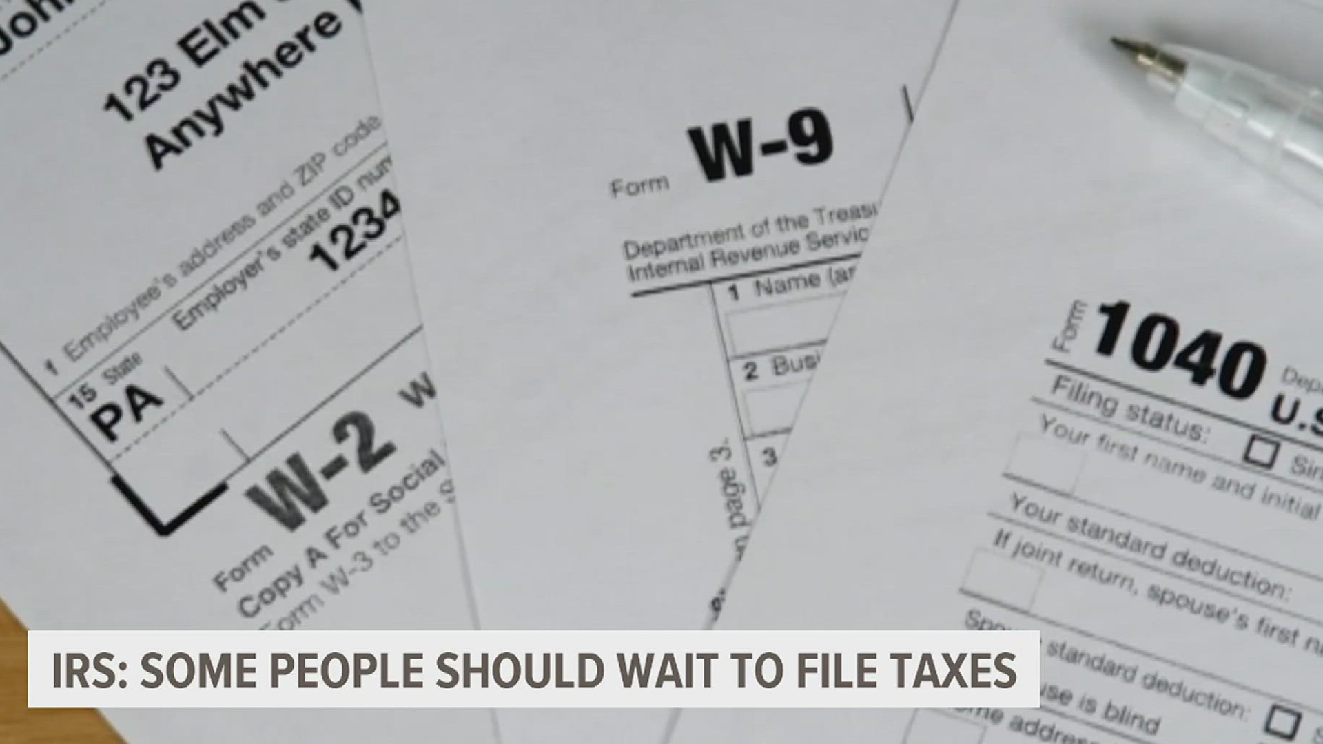 The Internal Revenue Service issued a statement on  Feb. 3 telling some people to hold off on filing taxes.