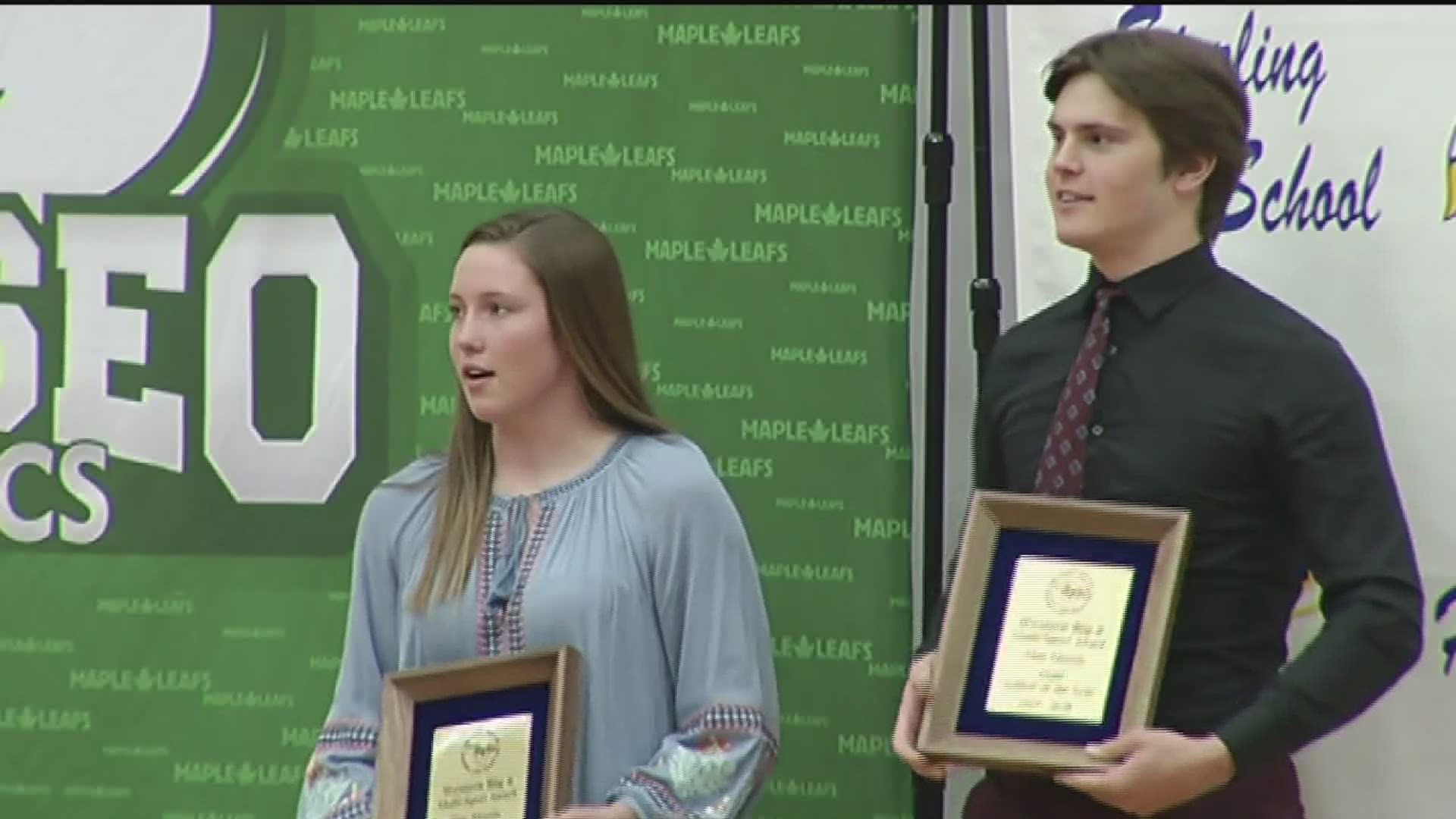 2019 Don Morris Award Winners goes to Keeli Frerichs (Geneseseo) and Cooper Willman (Sterling).