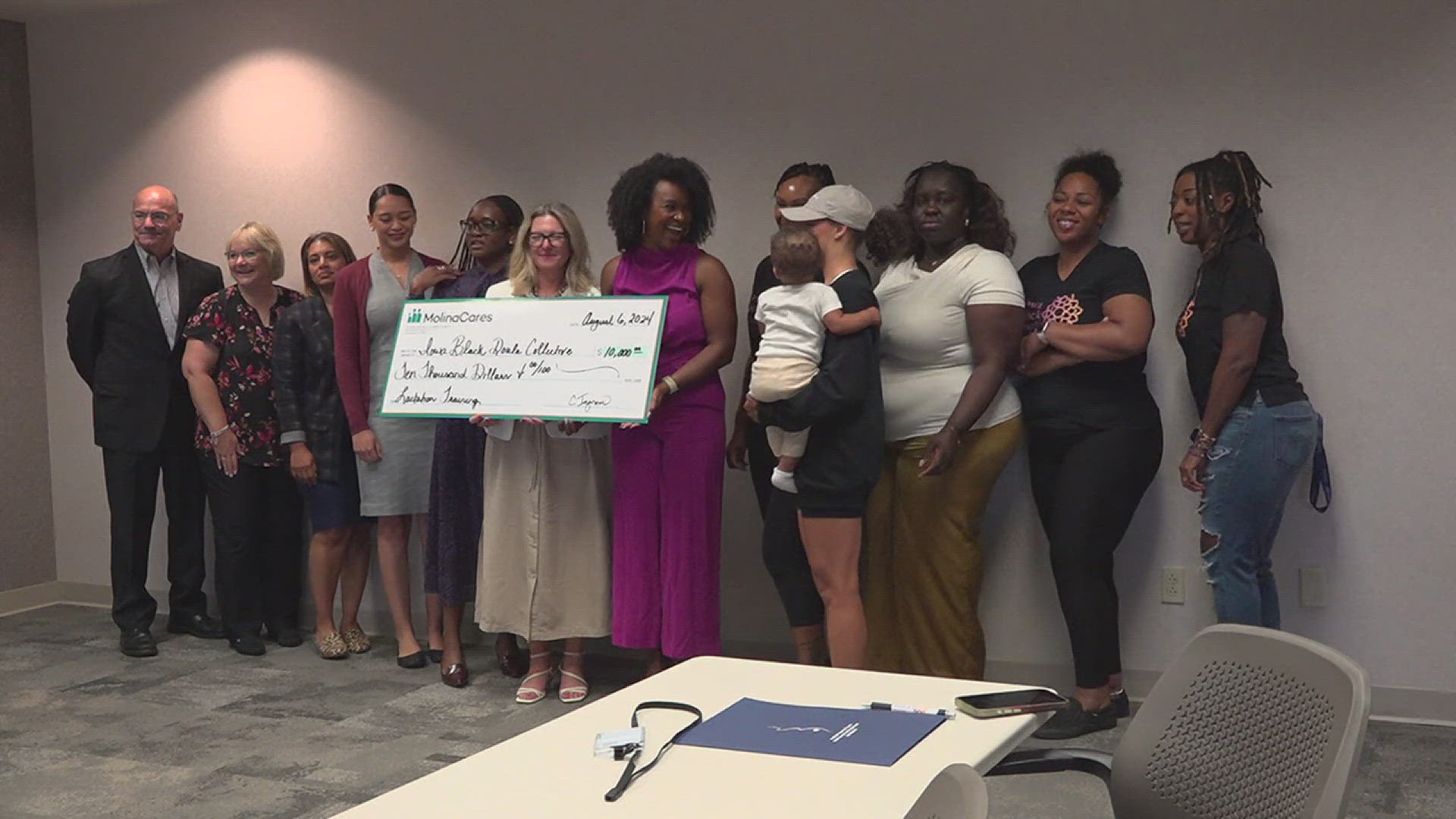 Molina Healthcare of Iowa presented a $10,000 grant to the Iowa Black Doula Collective. It will help fund certified lactation consultant training for doulas.