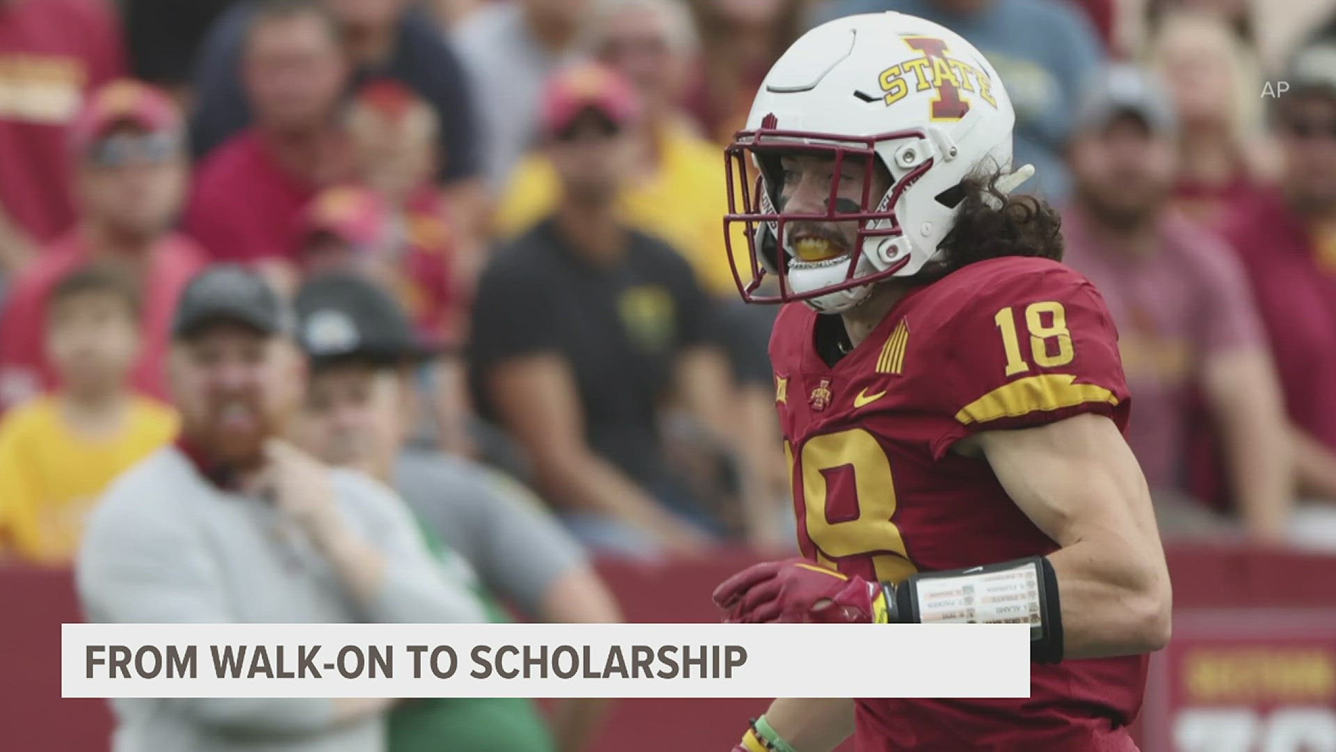 Ben Nikkel has been a walk-on for the Iowa State football team the past two years, and thanks to his hard work his coach awarded him a scholarship.