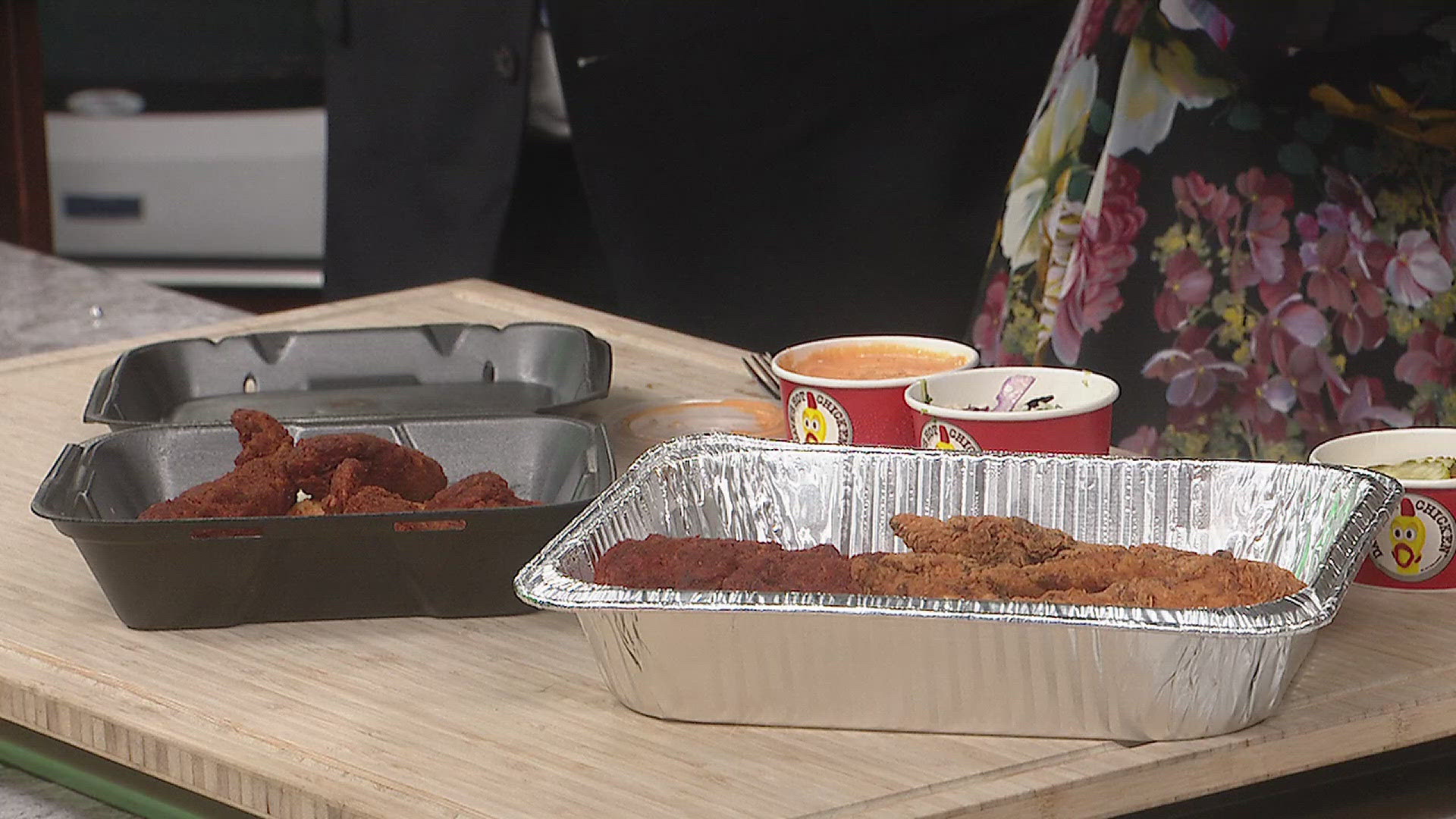 With Dave's Hot Chicken opening for business this Friday, News 8's Ava Hedges, Andrew Stutzke and Devin Brooks are brining the heat.