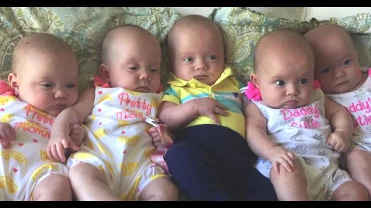 Four girls, one boy: Quintuplets make their debut | wqad.com