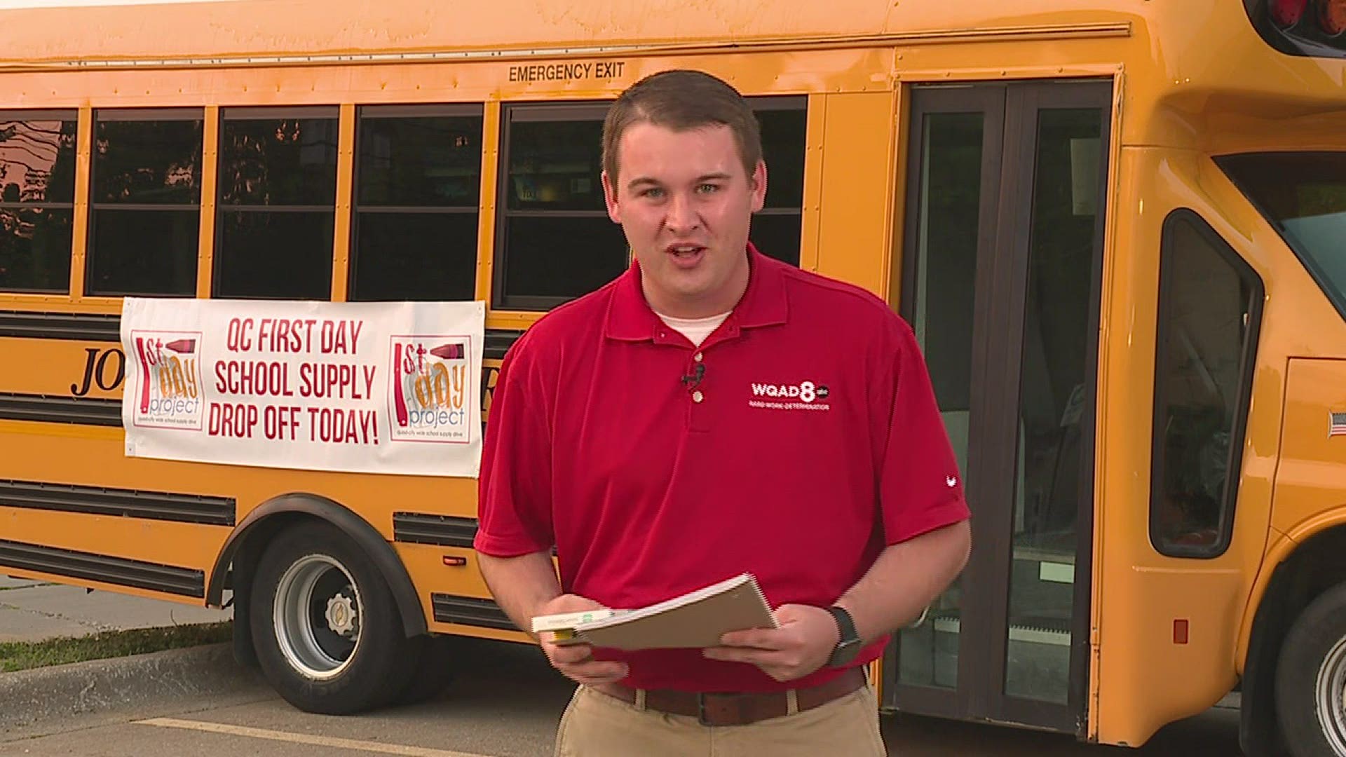 You can drop off supplies at WQAD until 6 p.m. Wednesday, July 28th.