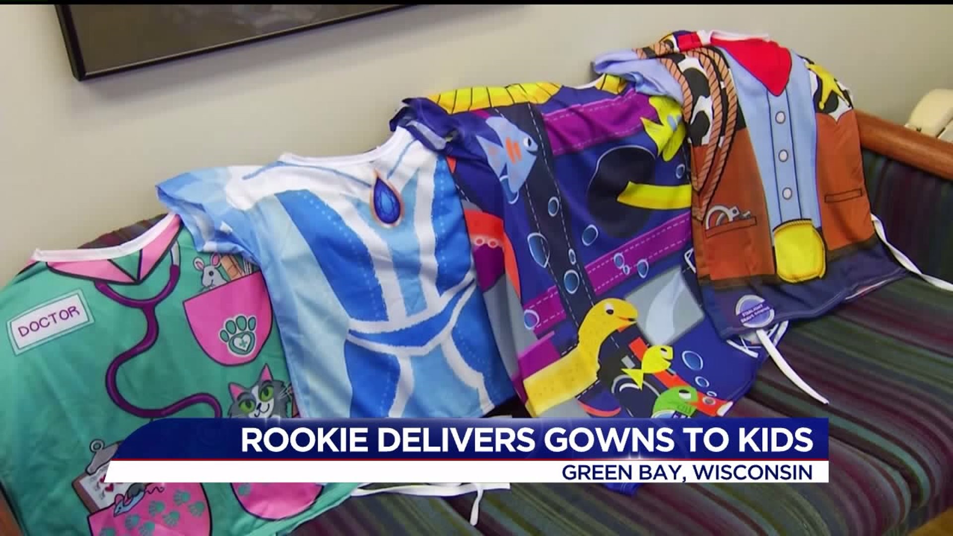 NFL rookie makes special delivery to children`s hospital