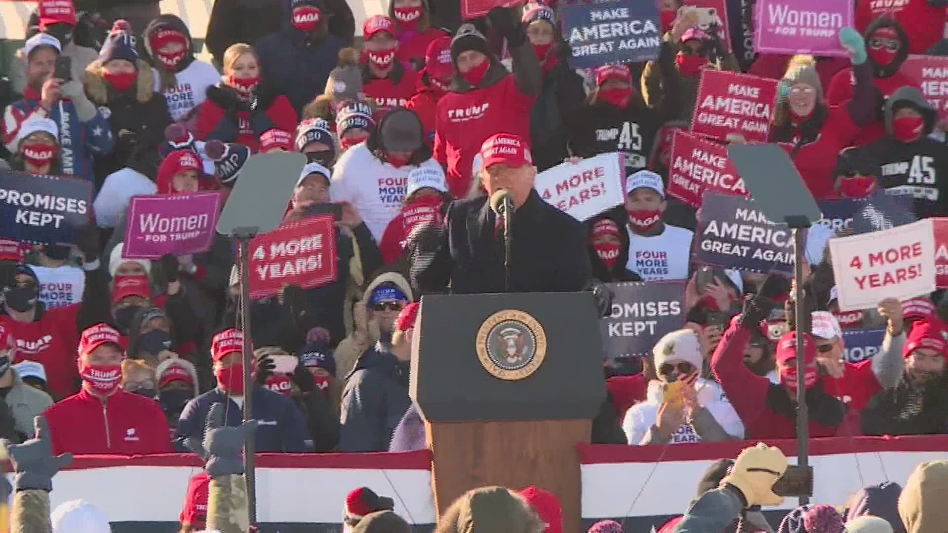 It's part of his final push to election day, and his last scheduled stop in Iowa before Tuesday's vote.