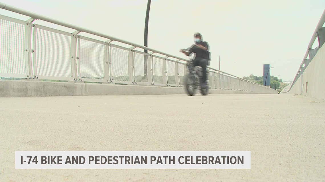 Ribbon-cutting ceremony held for I-74 bridge bike and pedestrian pathway