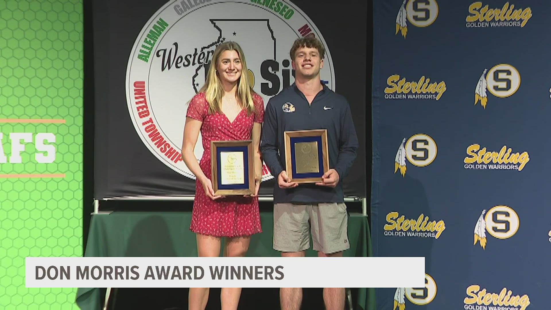 Sterling’s Kael Ryan and Geneseo's Annie Wirth are this year's recipients of the Western Big 6 - Don Morris Award