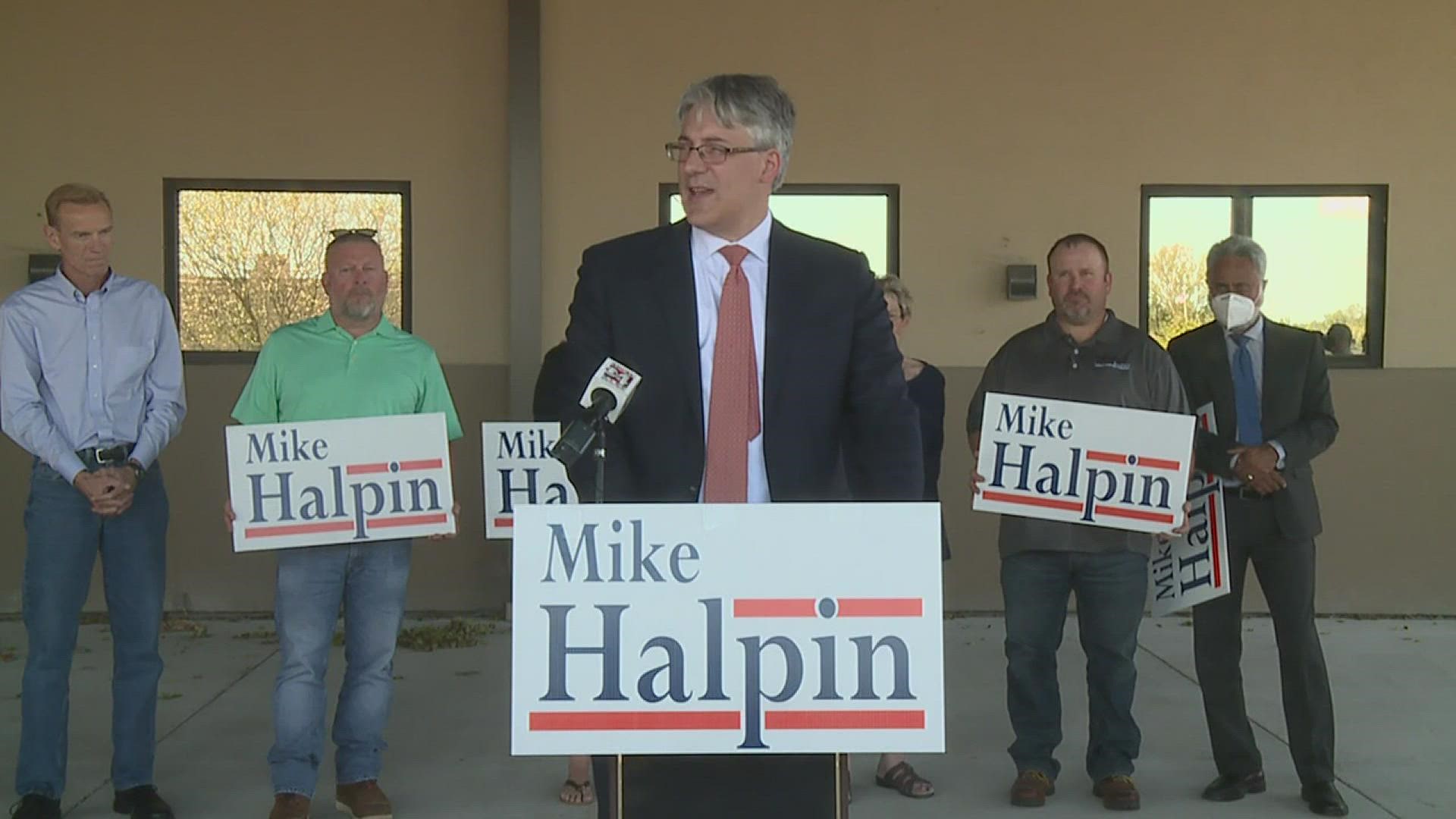 Halpin made the announcement on Wednesday afternoon, after "seriously considering" a run for the congressional seat Cheri Bustos will be vacating.