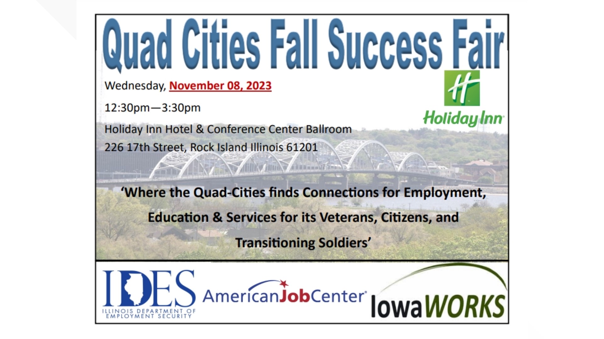Quad Cities Fall Success Fair coming in November