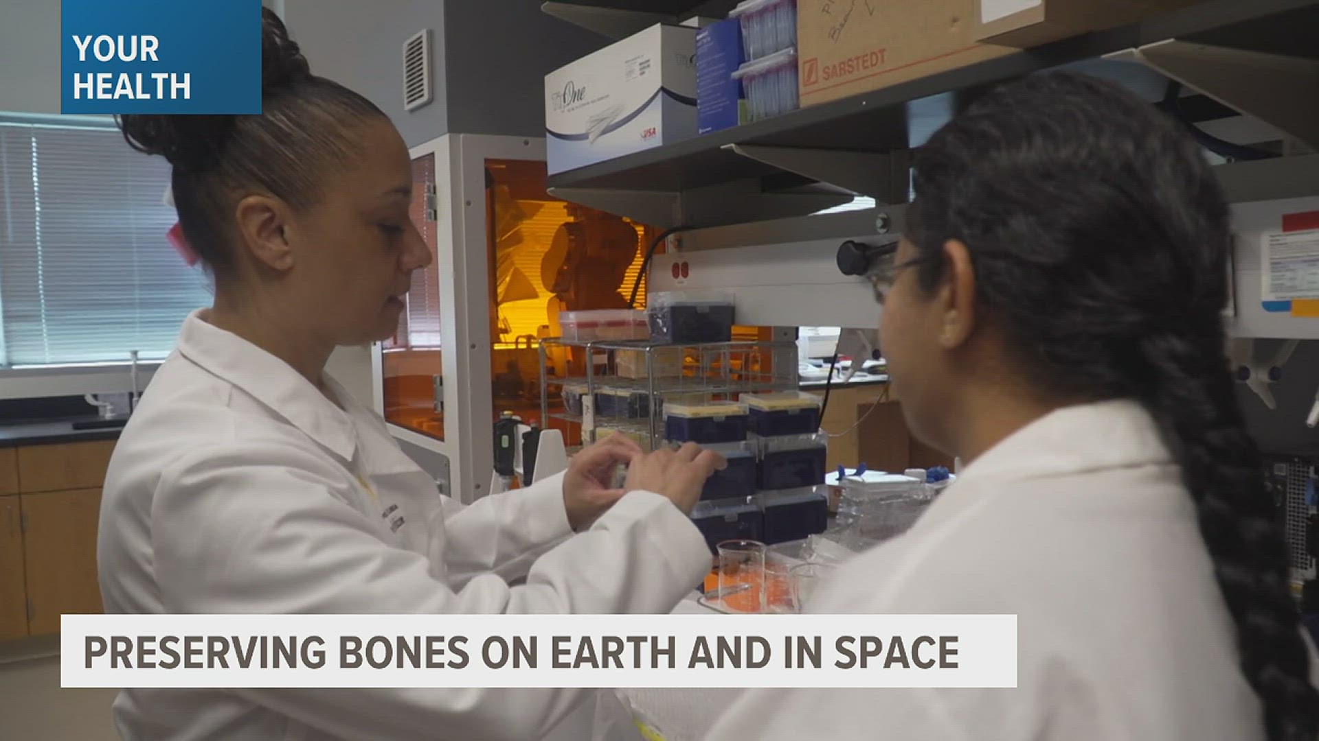 Researcher Coathup is also looking at how fluid changes in the bones impact astronauts in microgravity.
