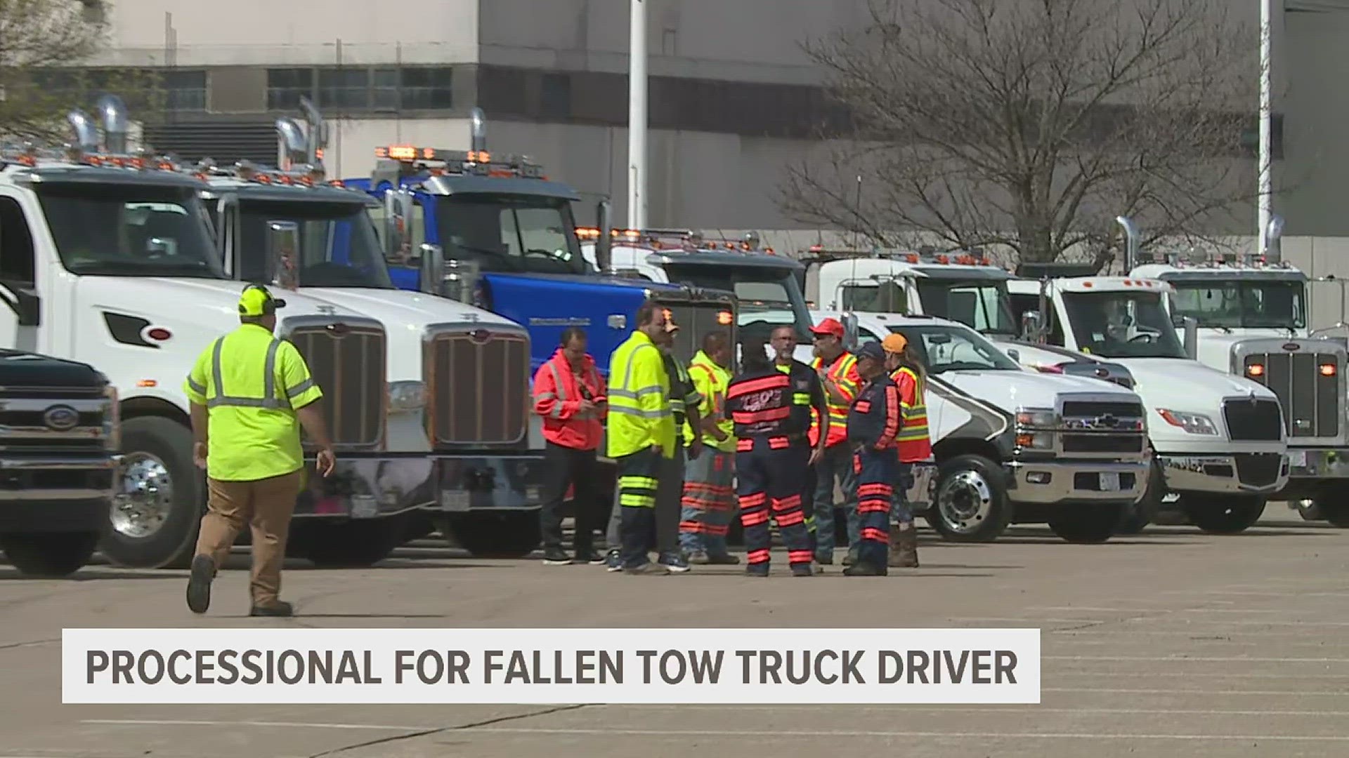 Tow trucks gather in honor of driver killed in I80 accident on April