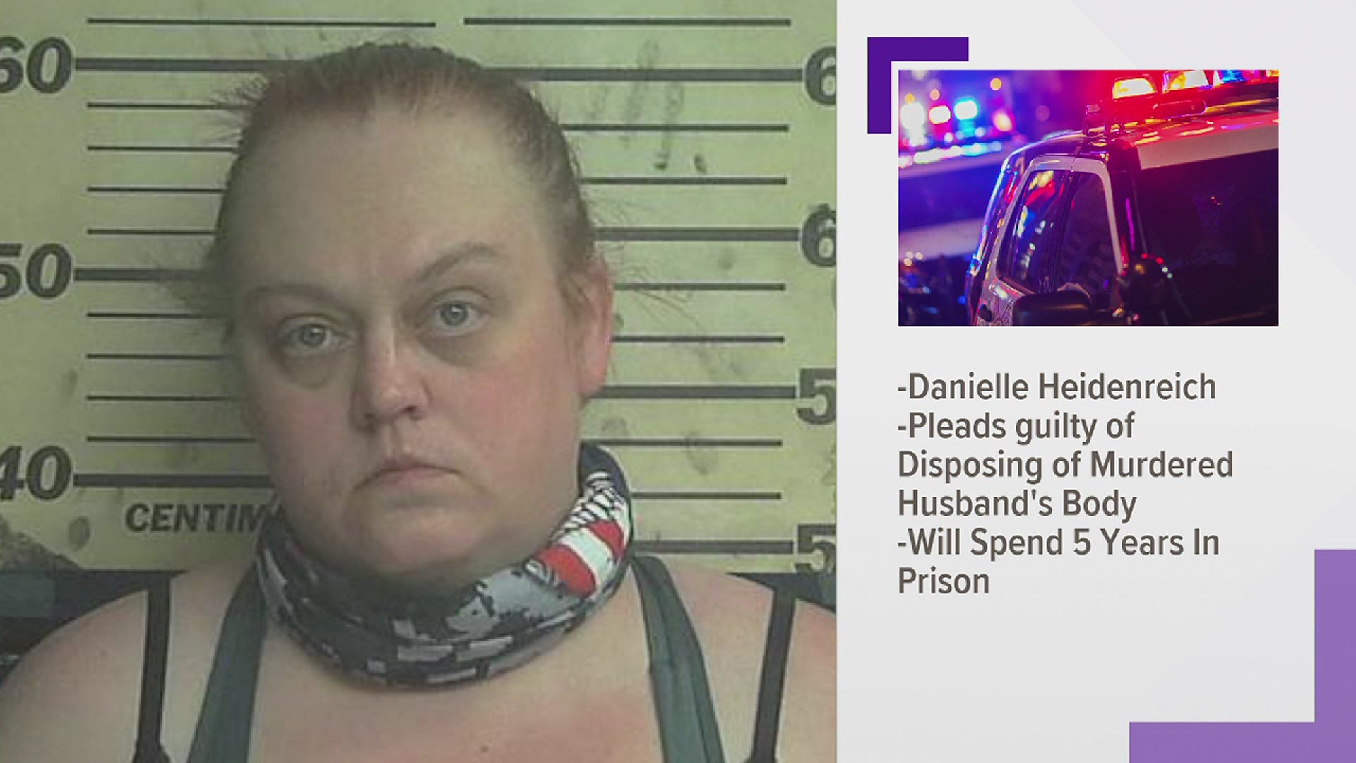 She was sentenced to serve up to five years in prison.